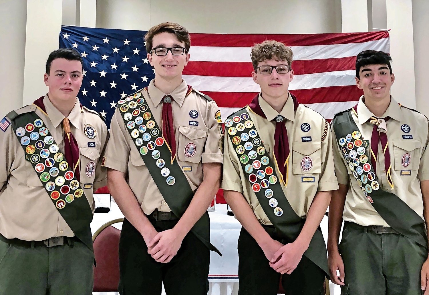 Valley Stream’s Boy Scout Troop 109 honors four new Eagle Scouts